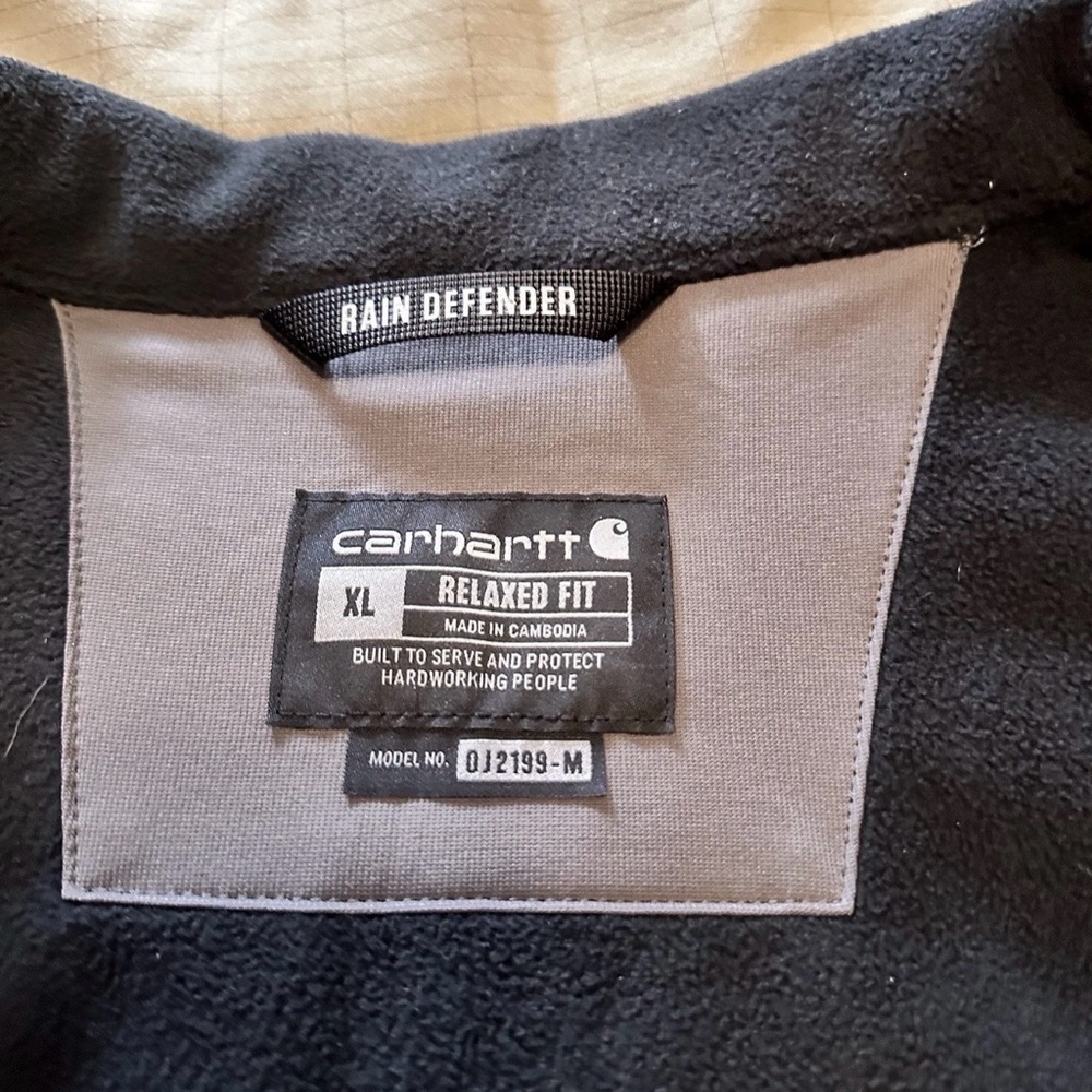 Carhartt Dark Gray Rain Defender Relaxed Fit Insulated Jacket Size XL - Picture 7 of 16